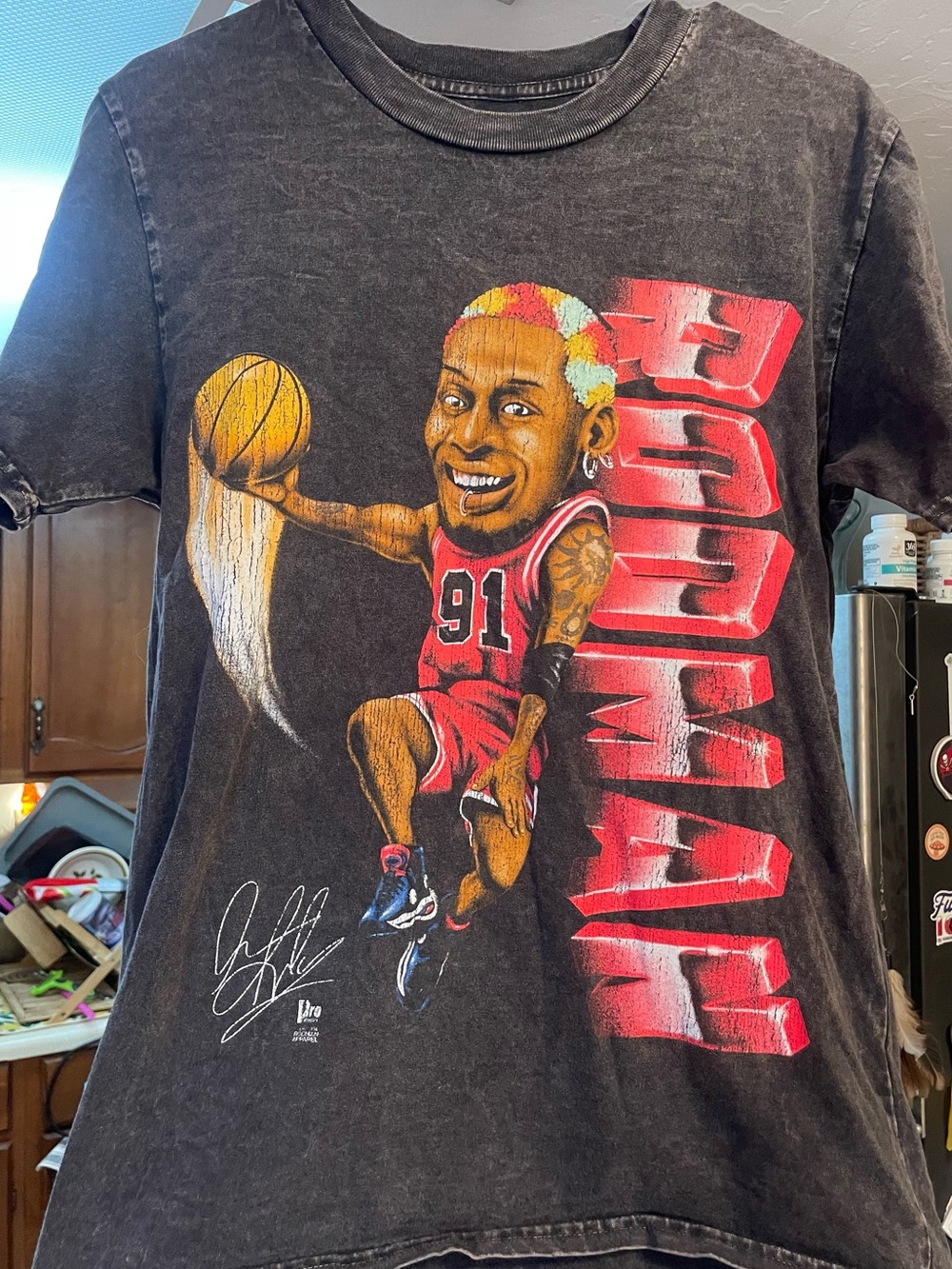 Dennis Rodman throwback Graphic Basketball nba Chicago Bulls